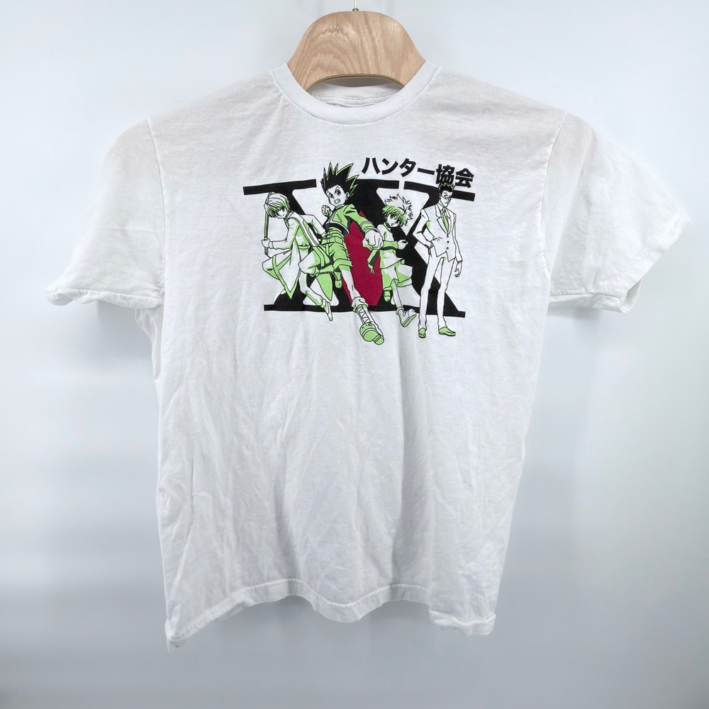 Hunter x Hunter Graphic T-Shirt Mens XL White Gon Killua Anime Manga Tee